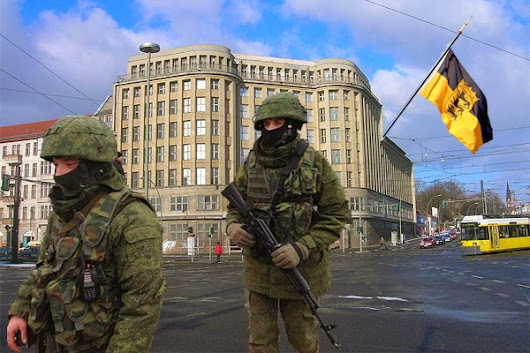 Prenzlauer Berg von vermummten schwäbischen Milizionären annektiert