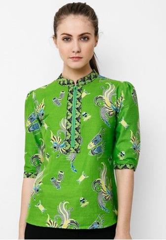 Model Baju Batik Kerja Kombinasi Paling Trendi
