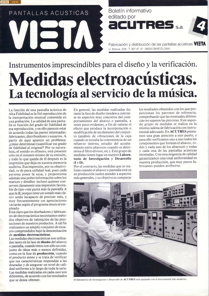 RetroVieta: Boletín informativo nº4 editado por Acutres S.A