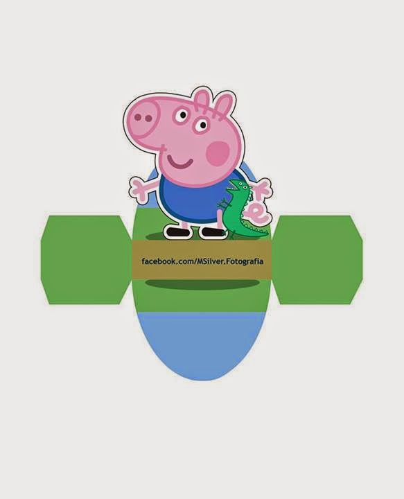 Peppa and Pig Free Printable Dress Shaped Boxes. Oh My Fiesta! in english