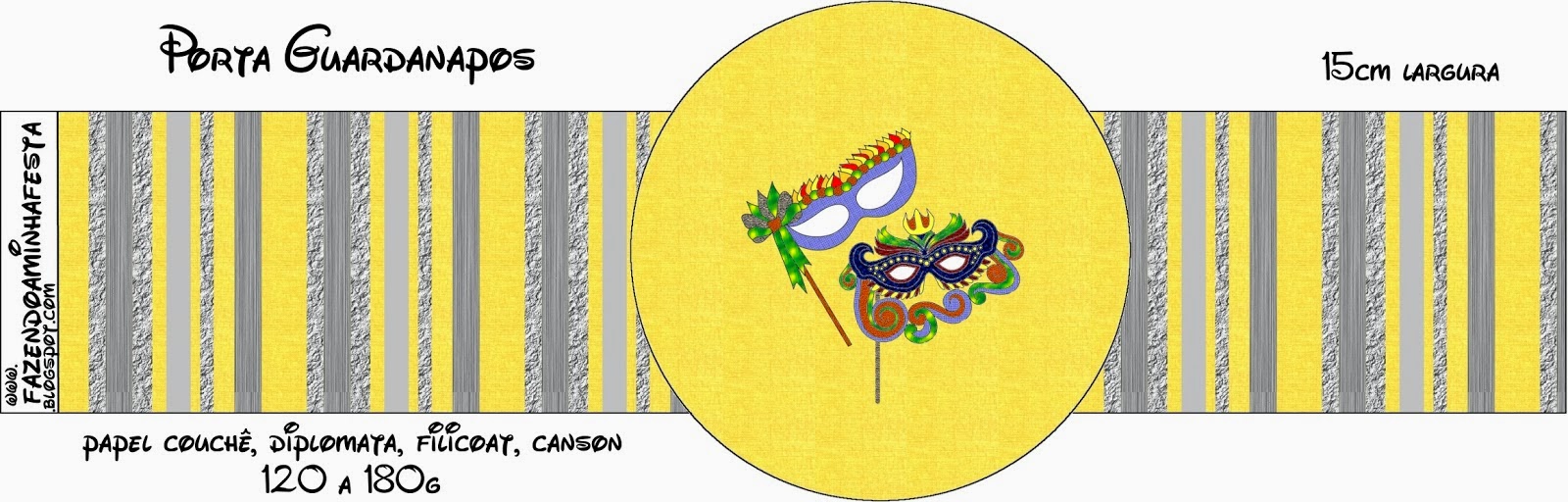 Máscaras de Carnaval: Imprimibles Gratuitos para Fiestas. Para servilleteros.