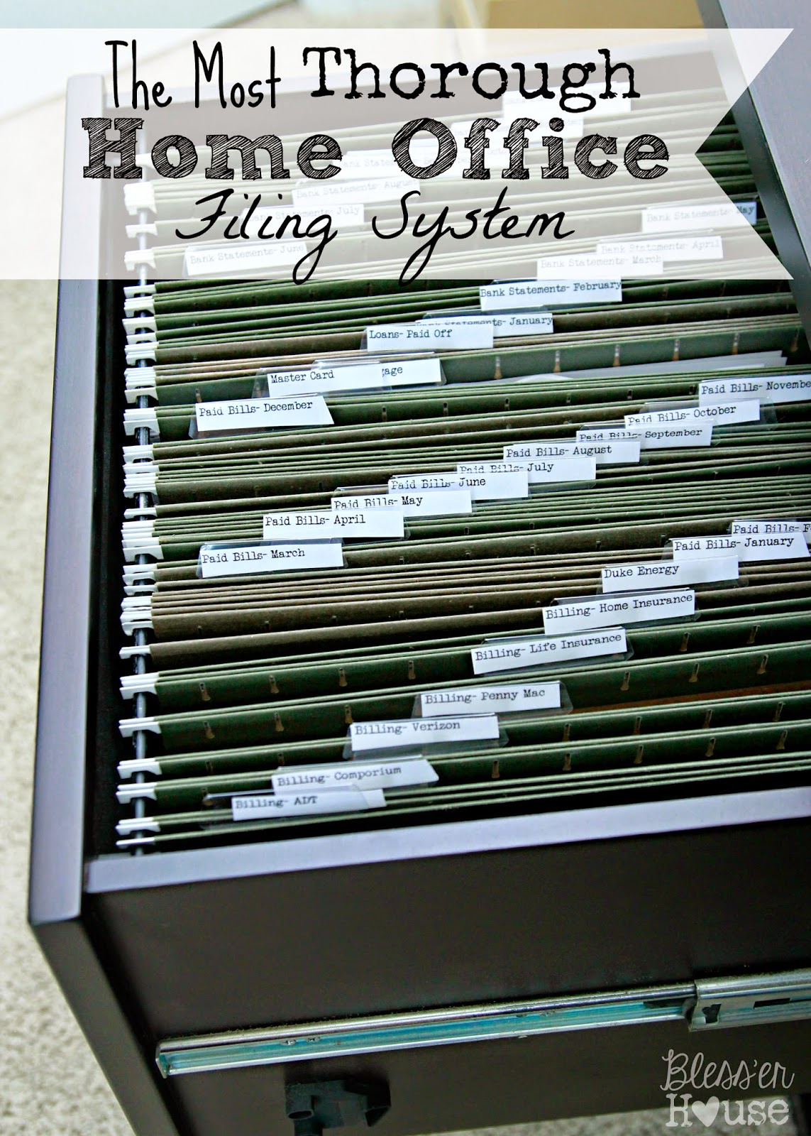 Organizing The Most Thorough Home Office Filing System Bless Er House Many
