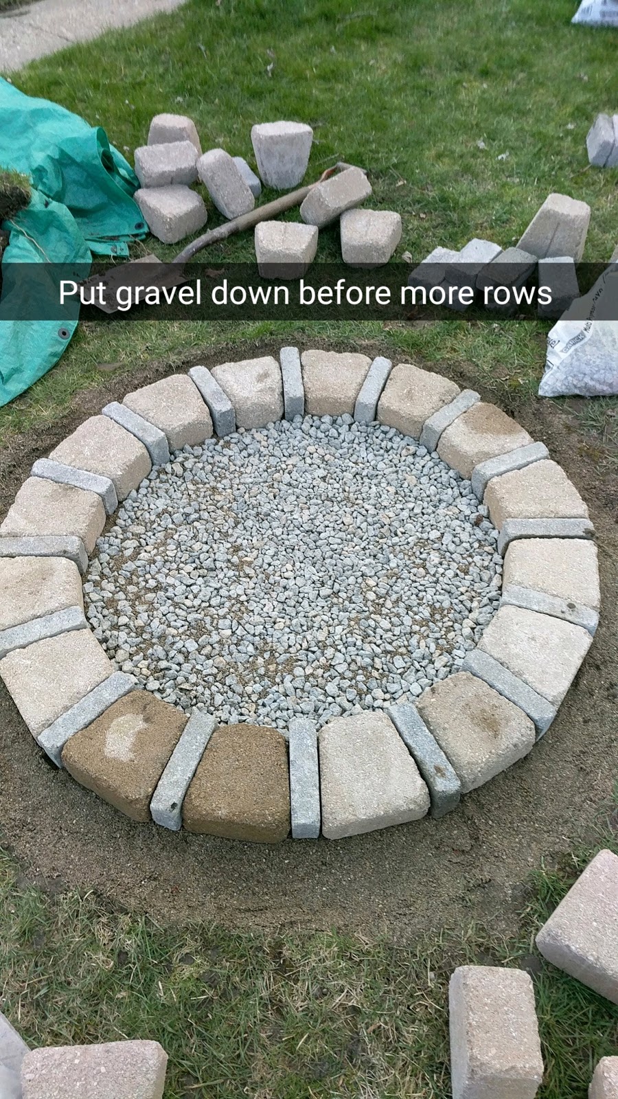 Diy Brick Fire Pit For Only 80 I Added The Next Row Of Bricks By Centering Wedge Over Rectangle For Third Duplicated Position First