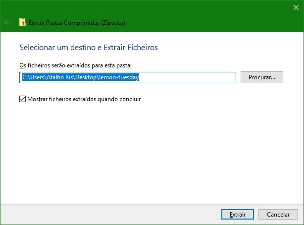Extrair tipos de letra de um ficheiro zipado Extrair tipos de letra de um ficheiro zipado