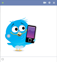 Bird icon with smartphone
