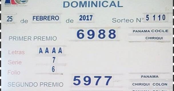 Loteria Nacional De Panama Resultados Resultados Sorteo Del Sabado 25 De Febrero 2017 Lotería Nacional De Panamá