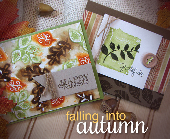 Falling into Autumn Stamp set by Newton's Nook Designs - Fall Leaf cards by Jennifer Jackson