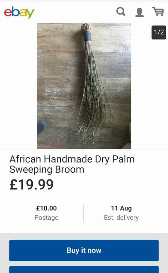 Lol. Ordinary Handmade African broom sold at 45 on eBay