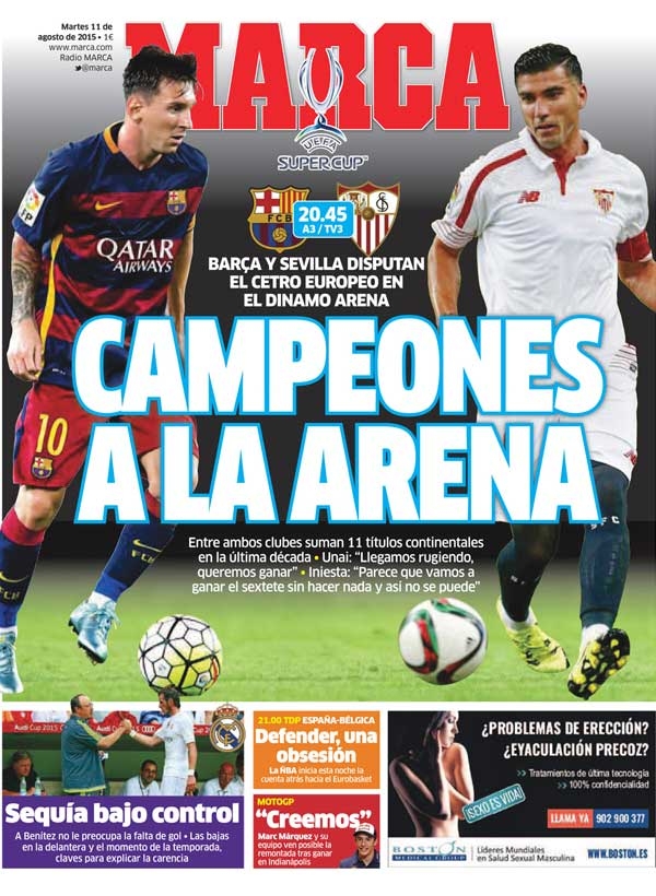 Real Madrid, Marca: "Campeones a la arena"