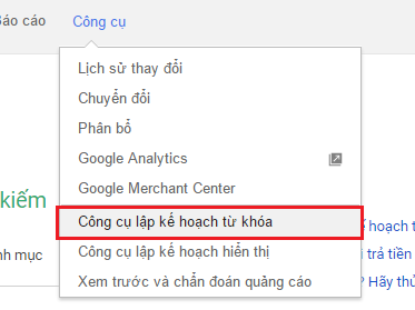 Cách sử dụng Keyword Planner Cách sử dụng Keyword Planner