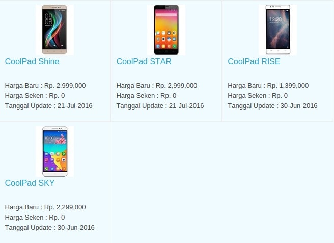 Harga Hp Terbaru Coolpad Agustus 2016 Harga Hp Terbaru Coolpad Agustus 2016