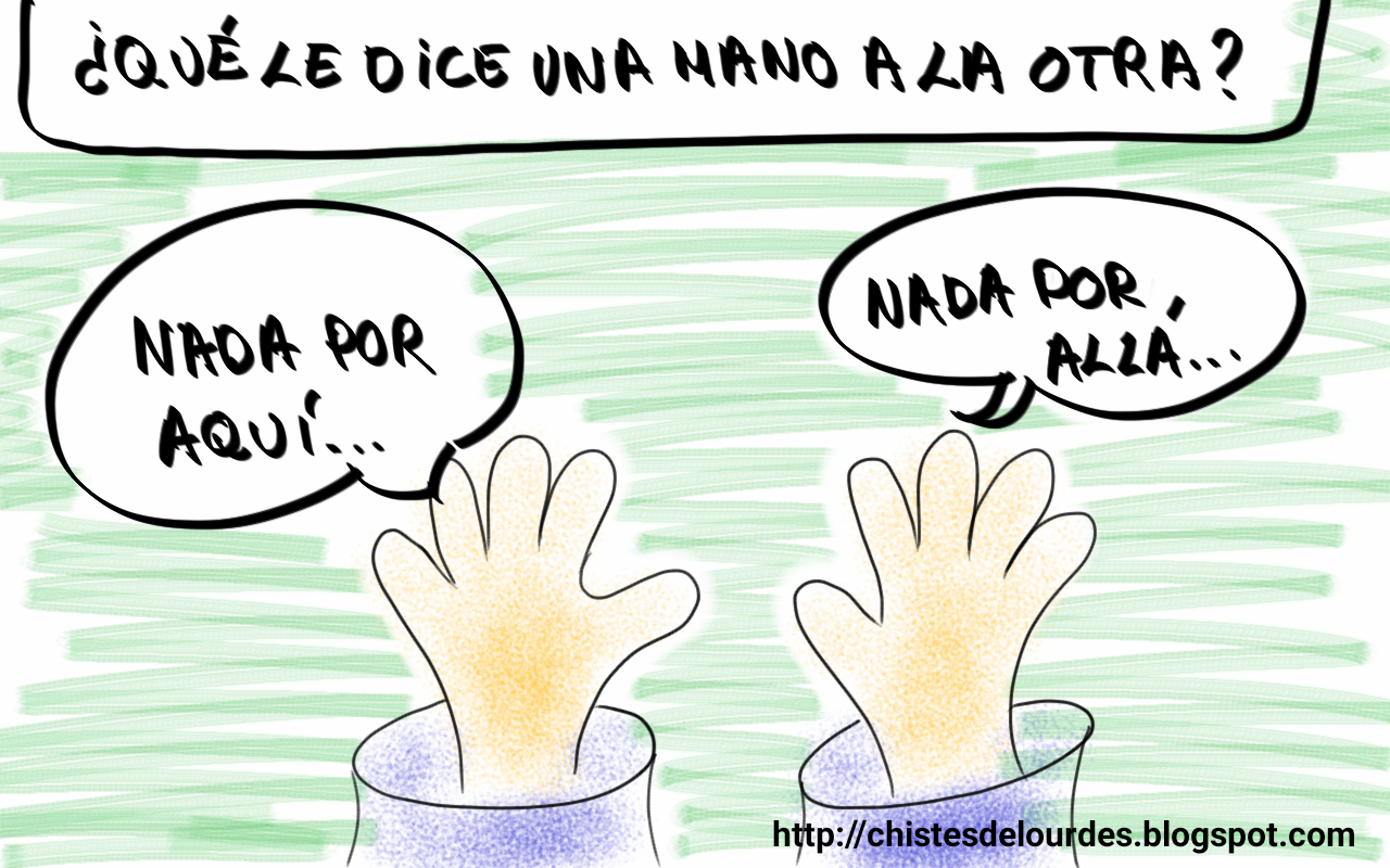 Chistes de Lourdes: Qué le dice una mano a la otra