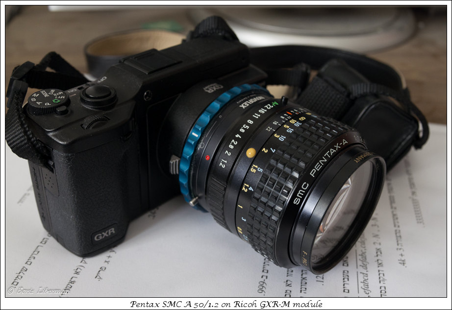 Boris' Photoblog Ricoh GXRM mount module, Novoflex K mount adapter