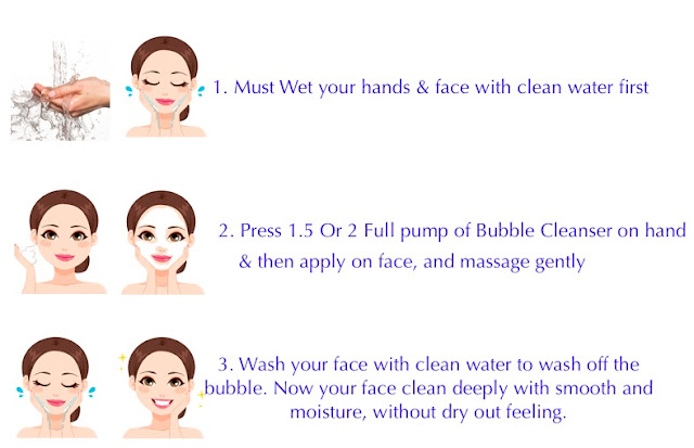 Muka Lebih Lembap dan Bersih Selepas Menggunakan ALOE AC Clean Bubble Cleanser Muka Lebih Lembap dan Bersih Selepas Menggunakan ALOE AC Clean Bubble Cleanser