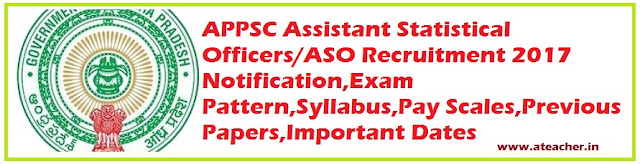 APPSC Assistant Statistical Officers/ASO Recruitment 2017 Notification,Exam Pattern,Syllabus,Pay Scales,Previous Papers,Important Dates