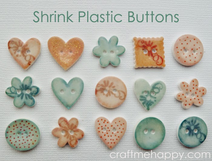 Shrink Plastic buttons Craft me Happy! Shrink Plastic buttons