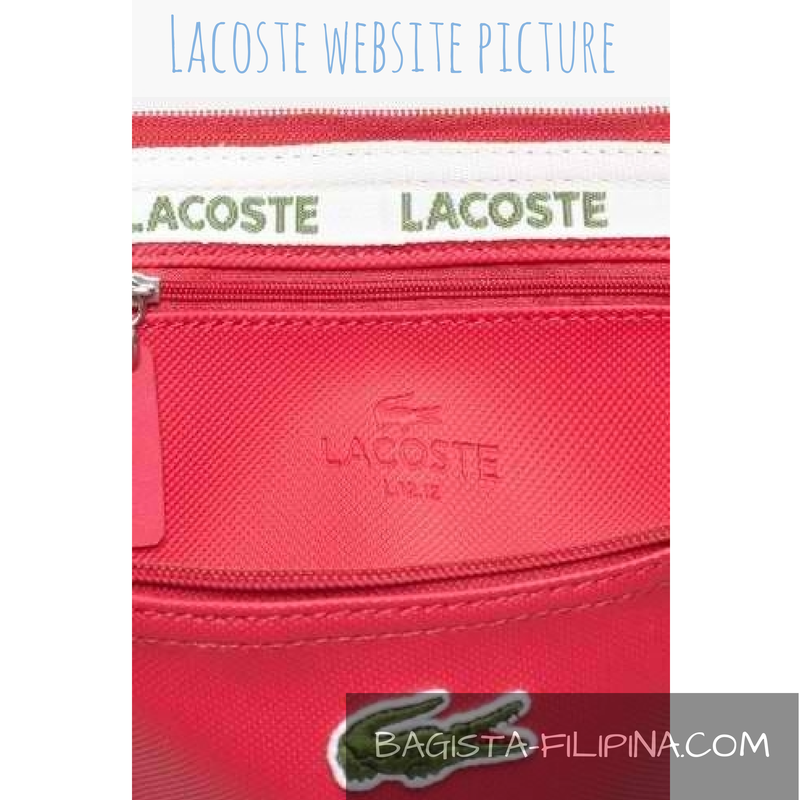 authentic lacoste bag vs fake