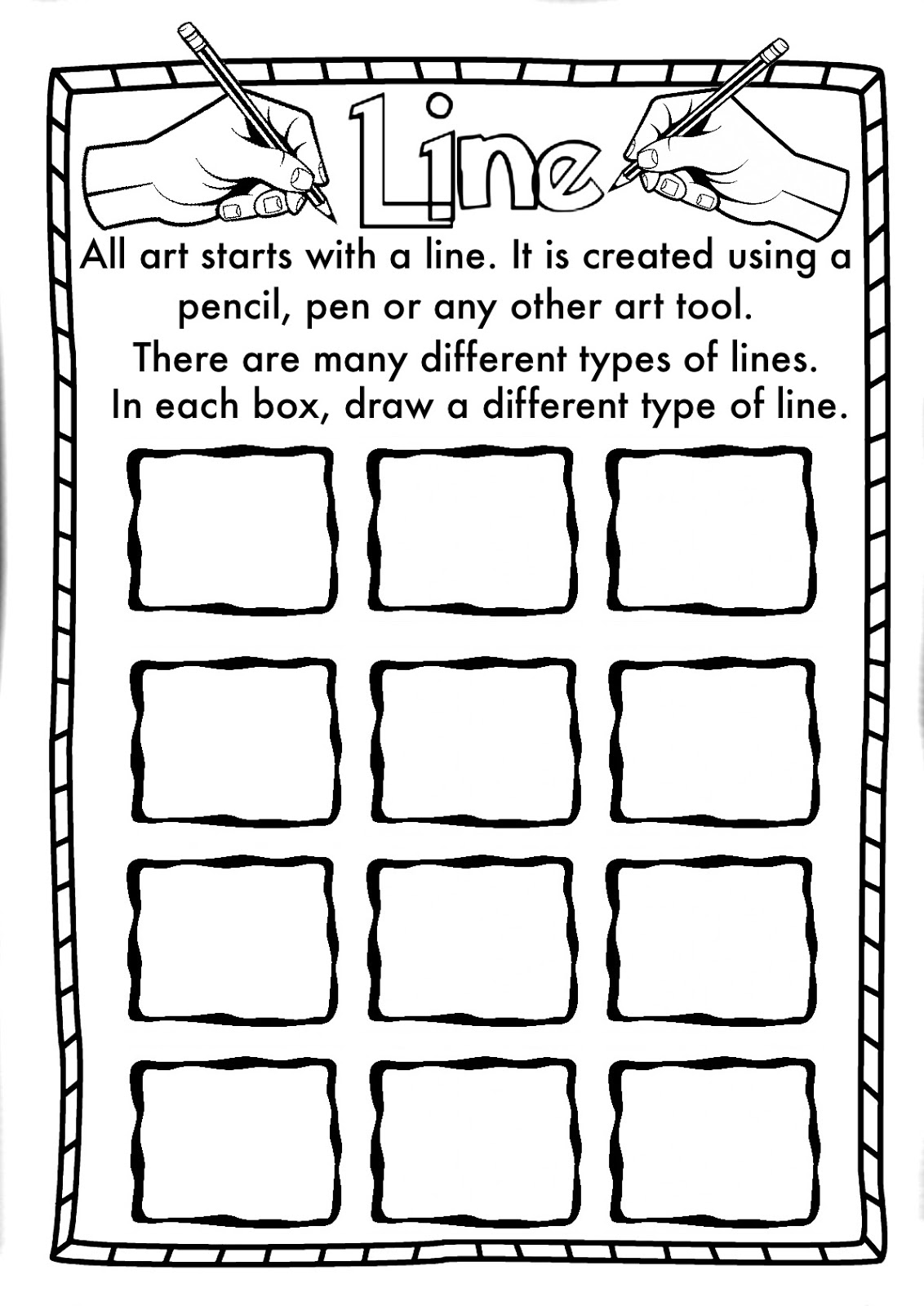 ELEMENTS of ART Worksheet Booklet for Kindy, Year 1 and Year 2 students