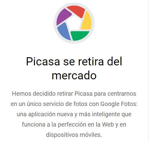 Picasa se retira del mercado y no existe más
