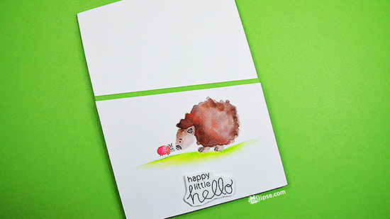 No line coloring Hedgehog Cards by Special Guest, Simon Hurley | Hedgehog Hollow Stamp set by Newton's Nook Designs #newtonsnook