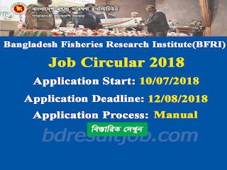 Bangladesh Fisheries Research Institute Job Circular 2018 