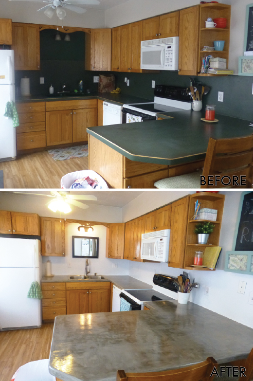Yay I Made It Diy Concrete Over Laminate Countertops Using