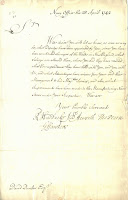 Letter from British Admiralty to David Dunbar, April 28, 1742