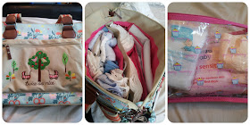 pink lining, hospital bag, what to pack, twins bag, large changing bag