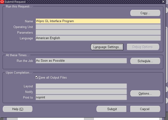 Israr Oracle: GL Interface Code