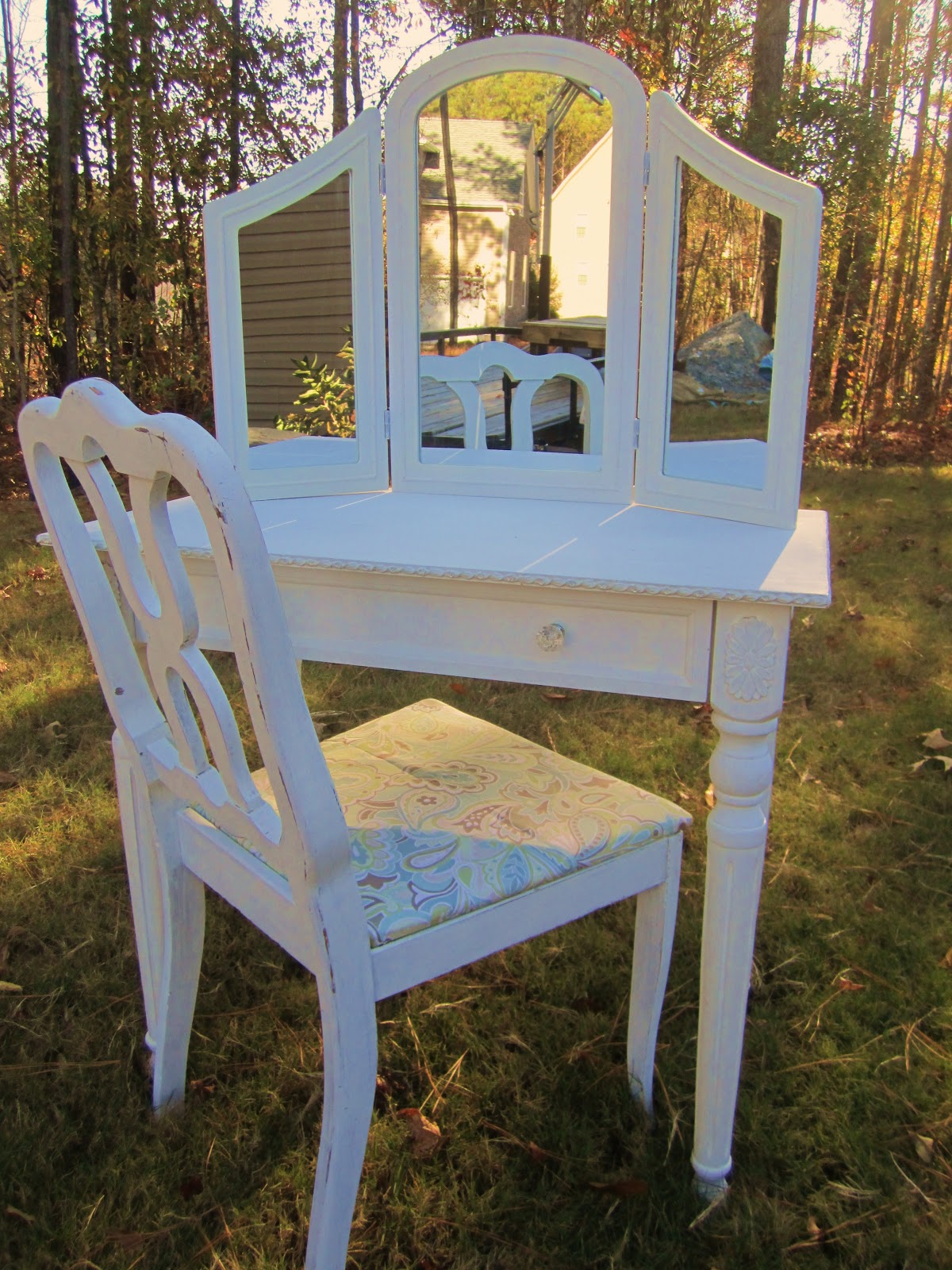 Restored "chic" designs by Brie Shabby chic white vanity