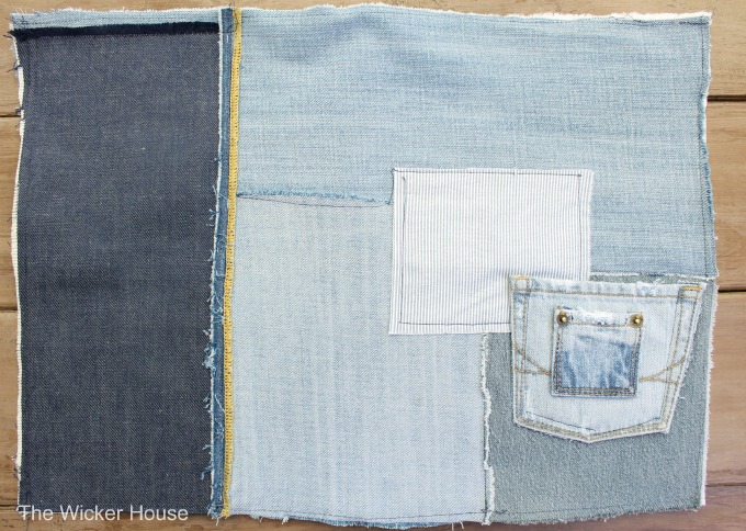 Easy Sew Denim Placemats & A Patriotic table setting - The Wicker House