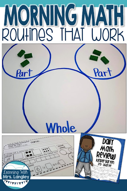 Number bonds kindergarten activities don’t have to be complicated. These teaching ideas can be used with a simple anchor chart and zero daily printables as a whole group teaching activity or independent center. Daily practice with word problems will make learning fun for first grade students too. #kindergartenclassroom #firstgradeclassroom #math #numberbonds #learningwithmrslangley