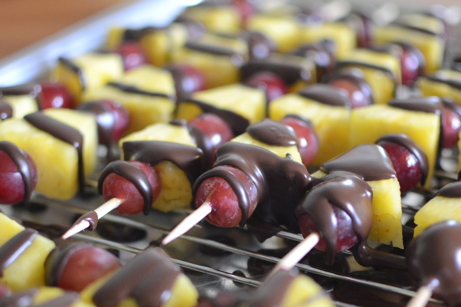 The Lucky Fox Fresh fruit kabobs...freeze 'em!