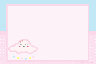 Lluvia de Bendiciones en Rosa y Celeste: Invitaciones y Etiquetas para Candy Bar para Imprimir Gratis. Para hacer invitaciones, tarjetas, marcos de fotos o etiquetas, para imprimir gratis de Lluvia de Bendiciones en Rosa y Celeste.
