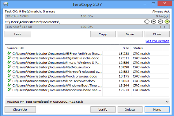 TeraCopy 2.27 - How To Increase Copy Paste Speed with Windows