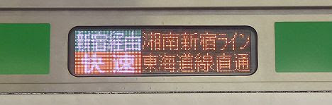 湘南新宿ライン 東海道線直通 快速 E233系