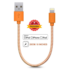iPhone 6 Charger, iPhone 6S Charger, 8 inch F-color™ Apple Certified Nylon Braided 8 Pin Lightning to USB Cable for iPhone 6S 6 Plus 5s 5c 5, iPad 4 Air 2 mini 4 iPad Pro iPod touch 5 