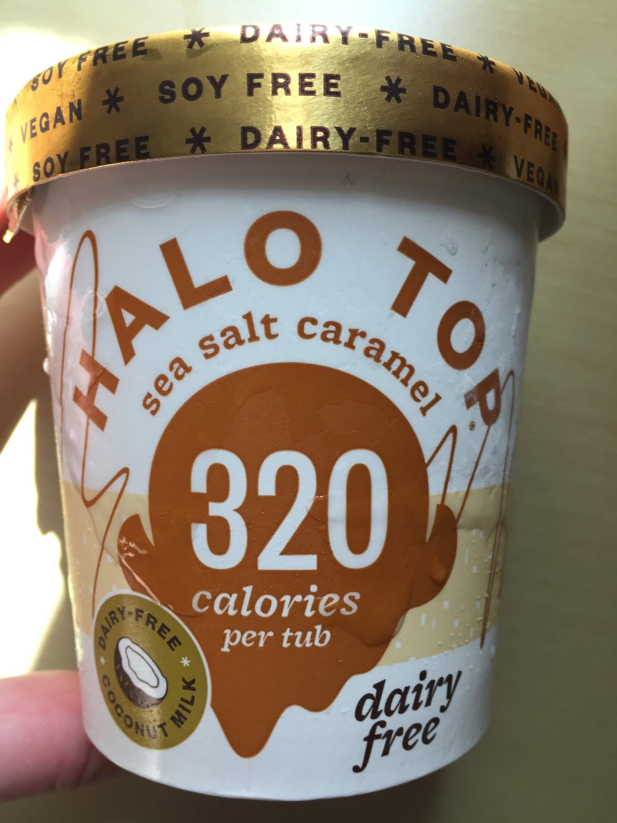 Dairy Free Halo Top Sea Salt Caramel Ice Cream