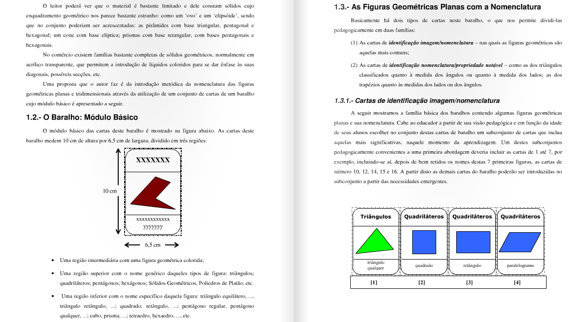 A LUZ DA MATEMÁTICA O BARALHO DAS FIGURAS GEOMÉTRICAS PLANAS E SÓLIDAS