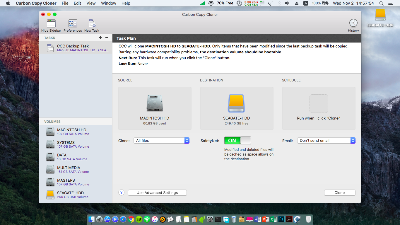 Winclone для mac os x