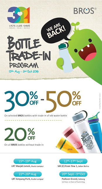 BROS WATER BOTTLE TRADE-IN PROGRAM DISCOUNT OFFER