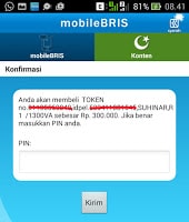 tampilan layar mobile BRIS ke 6