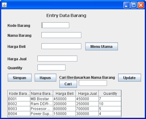 Cara Membuat Aplikasi Penjualan Dengan Netbeans – Dalam