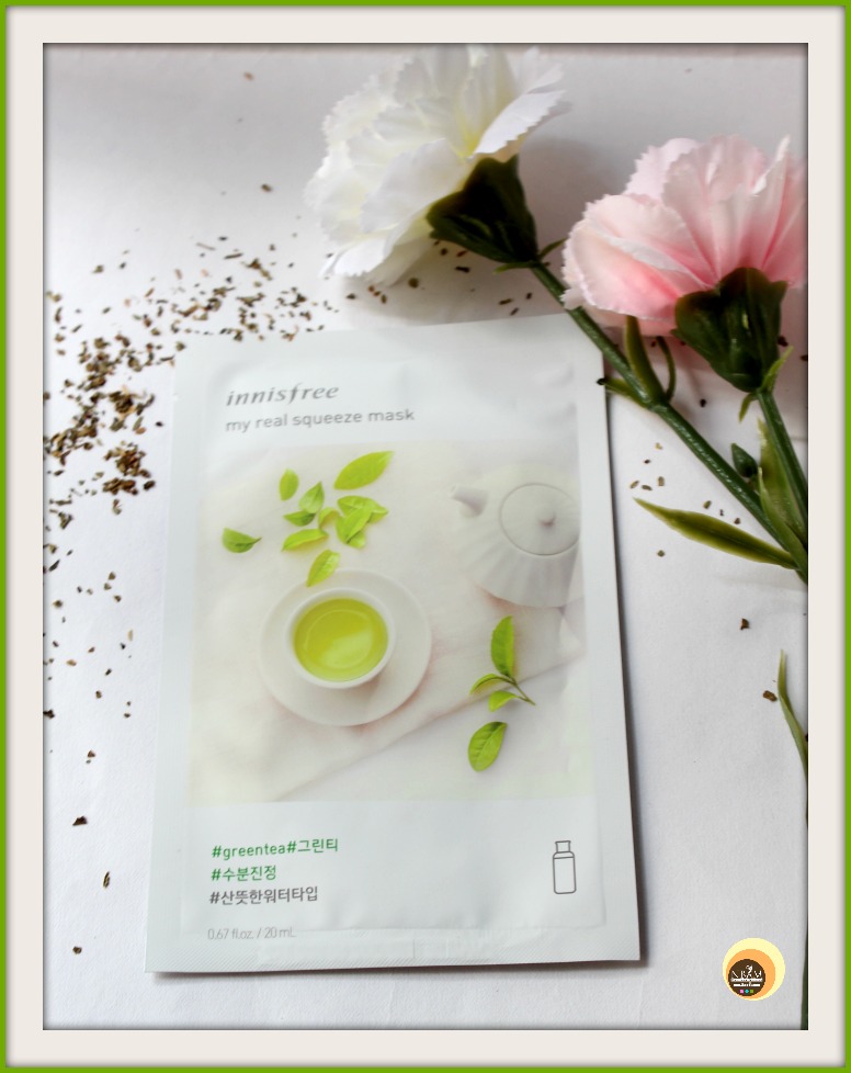 Op Måltid ingeniør Natural Beauty And Makeup : Innisfree My Real Squeeze Mask Green Tea Review