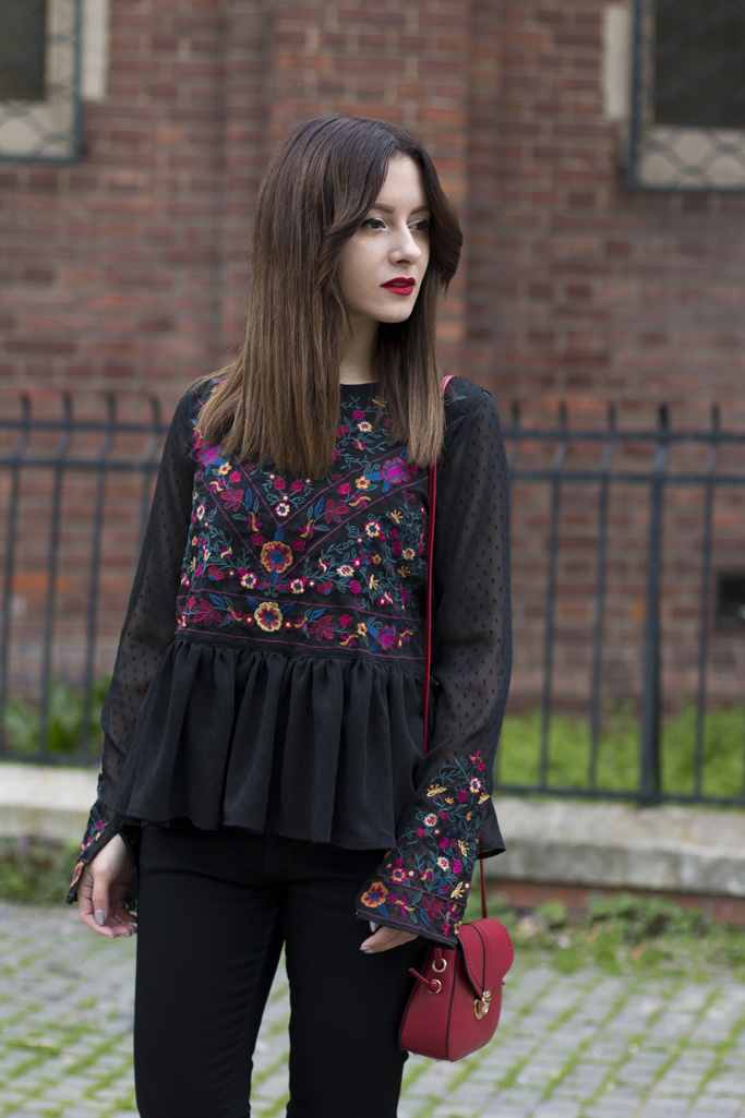 zaful embroidered blouse