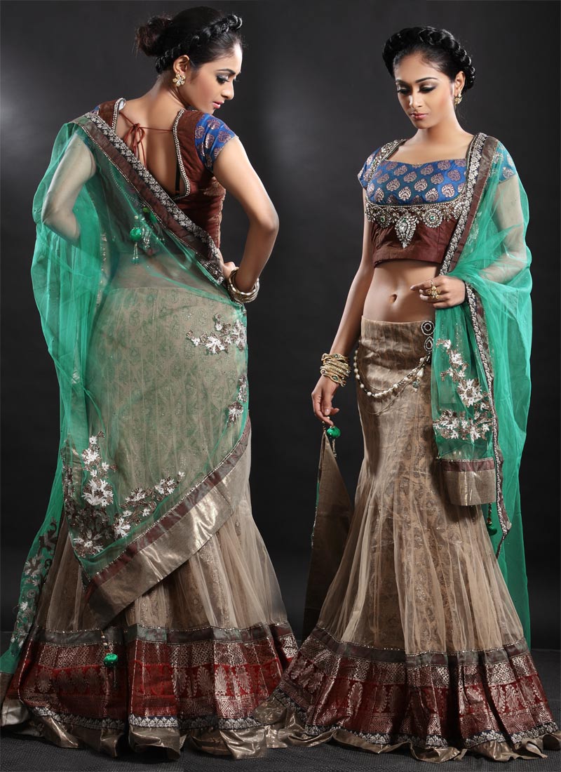 WHERE FASHION CREATED WITH PASSION Beautiful Fish Cut Lehenga Choli