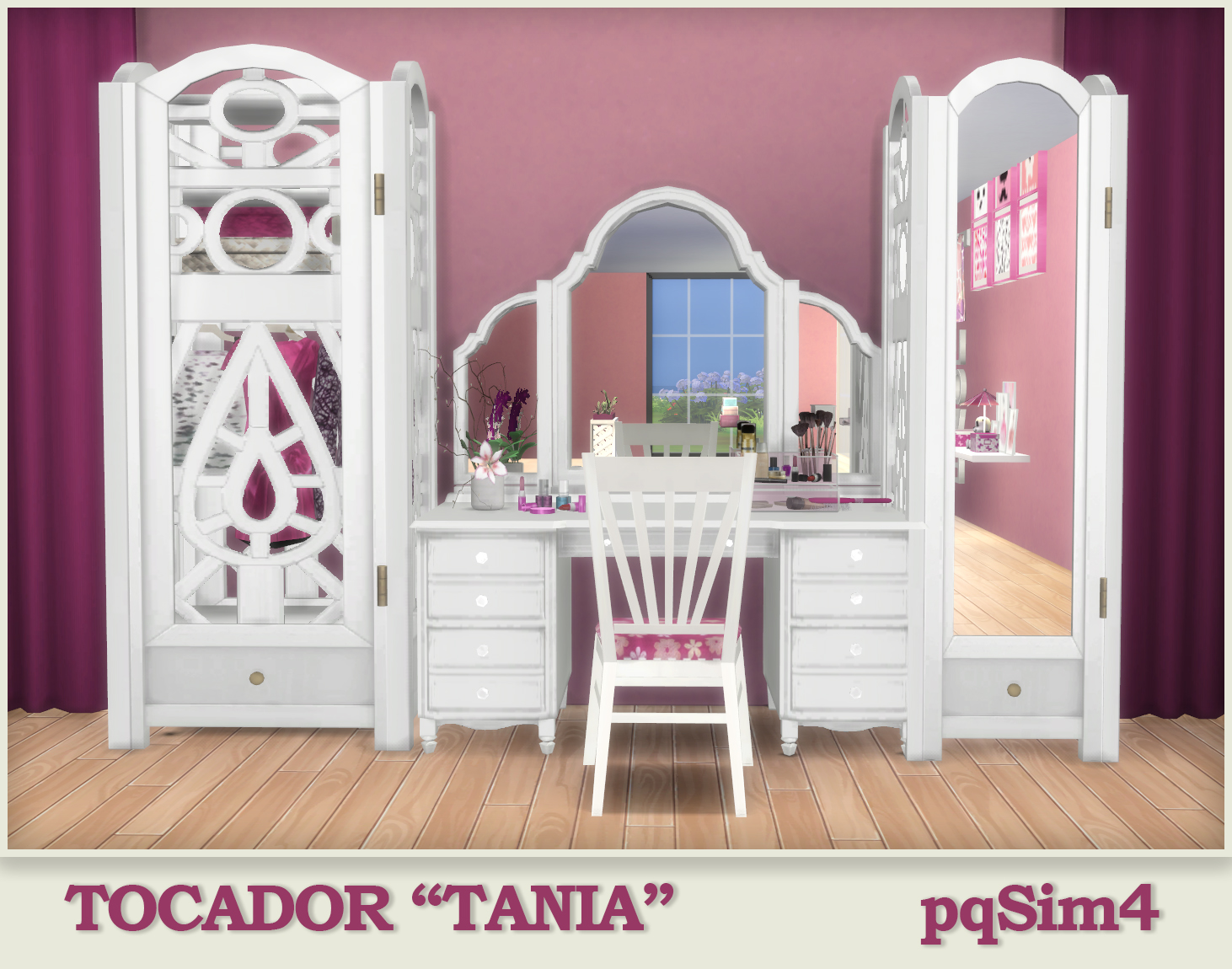 Tocador "Tania". Sims 4 Custom Content.