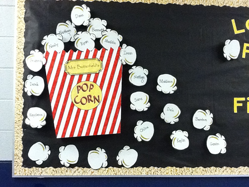 Mrs. Butterfield's First Grade: Popcorn bulletin board