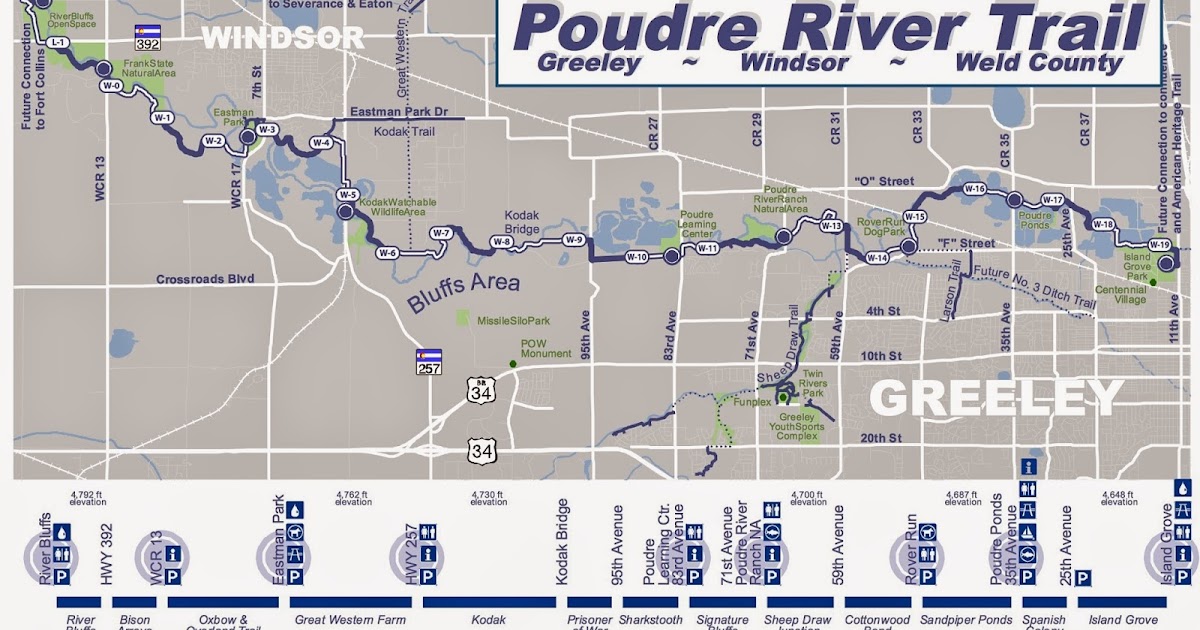 Poudre River Trail Map Chuck's Adventures: Biking Colorado's Poudre River Trail