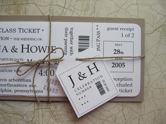 boarding pass wedding invitations